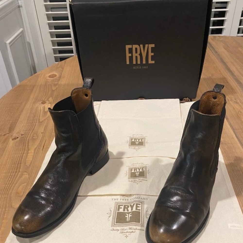 Frye Two Tone Brown Boots 7.5 M